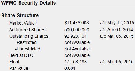 WFMC Share Structure